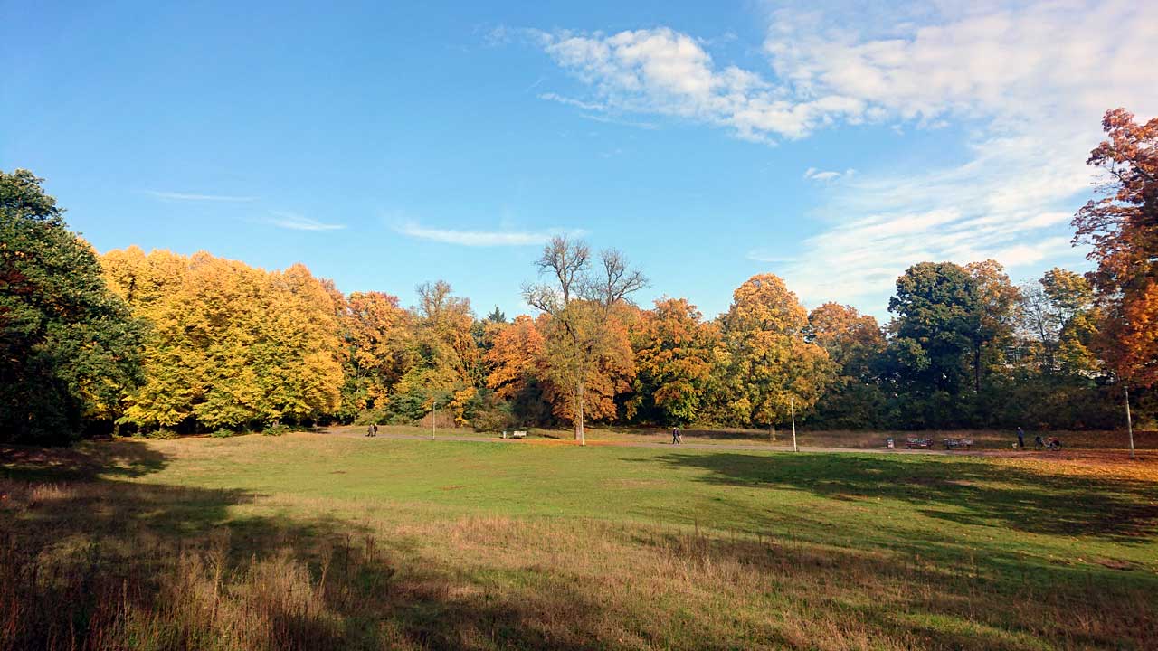 Bellevuepark Köpenick in Herbstfarben
