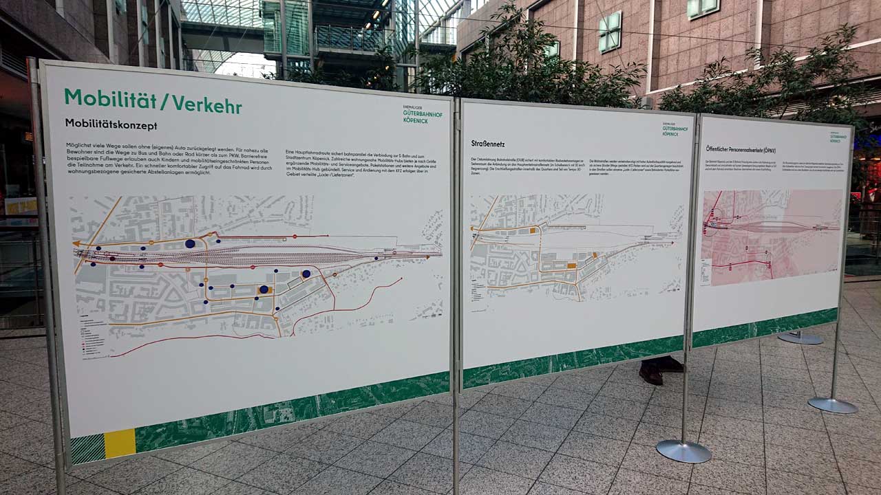 Ausstellung zur städtebaulichen Rahmenplanung Ehemaliger Güterbahnhof Köpenick Bild 04